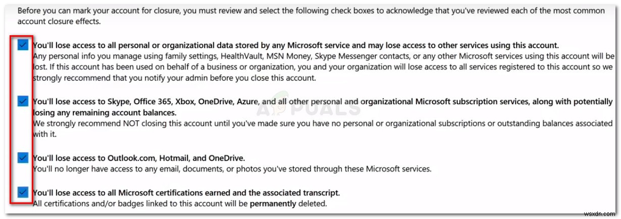 Microsoft 계정을 영구적으로 폐쇄하고 관련 데이터를 삭제하는 방법 