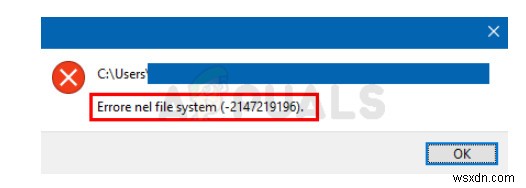 파일 시스템 오류 -2147219196을 수정하는 방법 