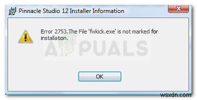오류 2753을 수정하는 방법 파일이 설치용으로 표시되지 않았습니다. 