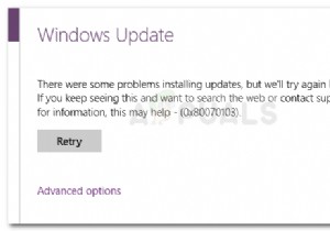 수정:Windows 10의 오류 0x80070103 