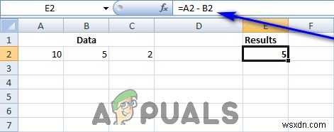 Excel에서 빼기를 수행하는 방법 