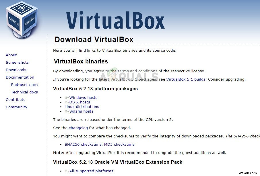수정:VirtualBox가 열리지 않음 