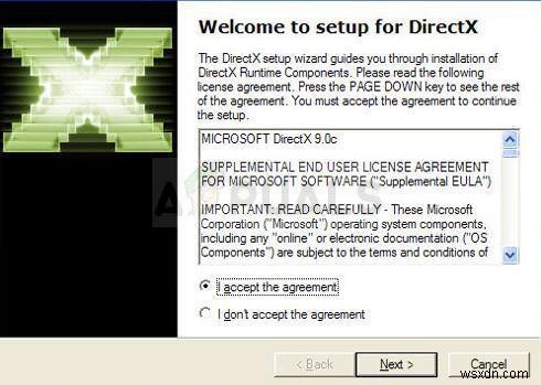 수정:Direct3D 초기화 실패 