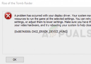 수정:Windows 7, 8 및 10의 DXGI_ERROR_DEVICE_HUNG 오류 