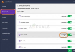 수정:Avast Web Shield가 켜지지 않음 
