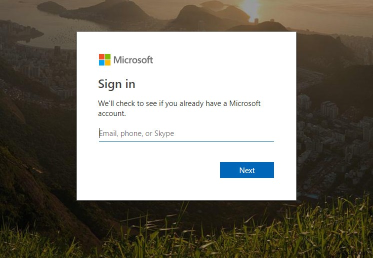 계정에 로그인할 수 없는 문제를 해결하는 방법 Windows 10 