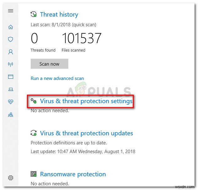 수정:Windows Defender 차단 Avast Antivirus(VistAux.exe) 