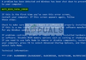 수정:ACPI_BIOS_ERROR 