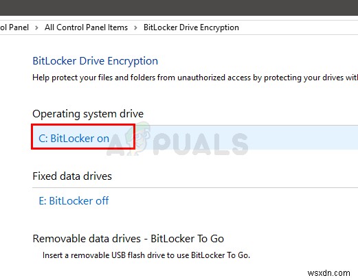 Windows 10에서 시스템 드라이브에 대해 BitLocker를 켜거나 끄는 방법 