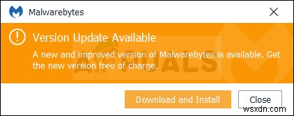 수정:Malwarebytes 실시간 보호 계층이 해제됨 