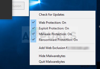 수정:Malwarebytes 실시간 보호 계층이 해제됨 