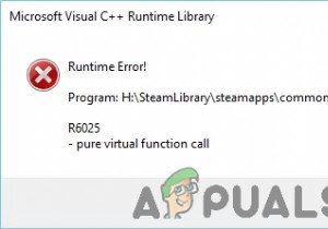 수정:Microsoft Visual C++ 런타임 오류 R6025 