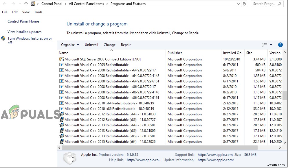 수정:Microsoft Visual C++ 런타임 오류 R6025 