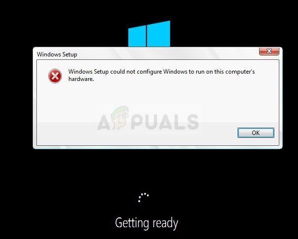 수정:Windows 설치 프로그램이 이 컴퓨터 하드웨어에서 실행되도록 Windows를 구성할 수 없습니다. 