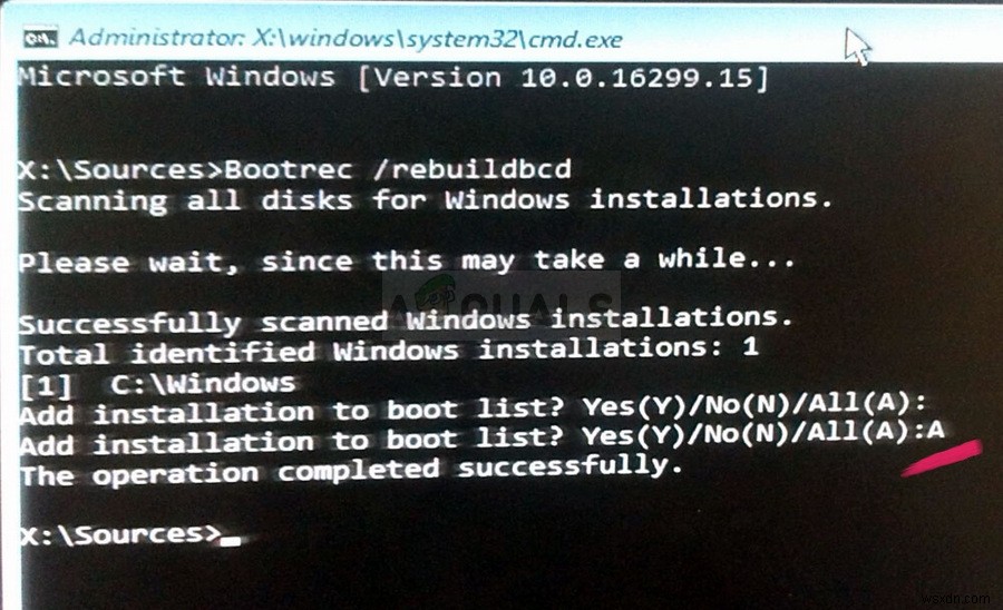 수정:확인된 총 Windows 설치 수:0 