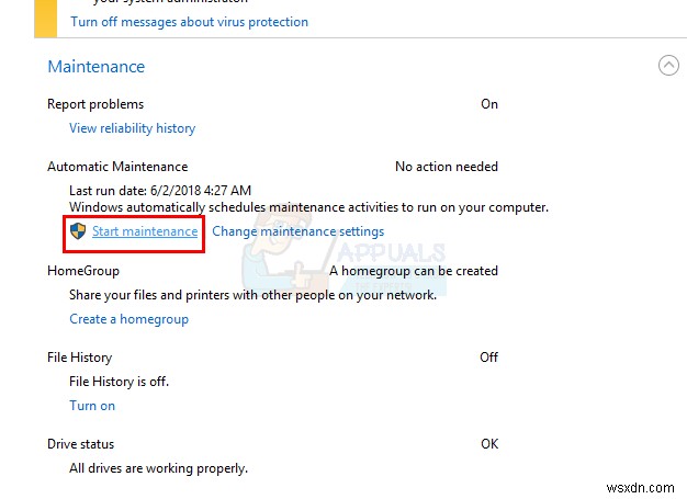 Windows 10에서 자동 유지 관리를 해제하는 방법 