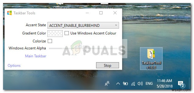 Windows 10에서 작업 표시줄을 반투명 또는 완전히 투명하게 만드는 방법