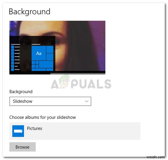수정:Windows 10 배경 슬라이드쇼에 하위 폴더가 표시되지 않음 