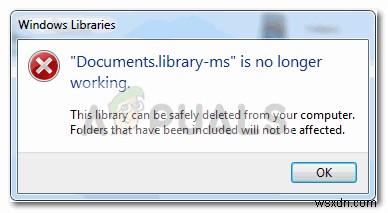 수정:Documents.library-ms가 작동하지 않음 
