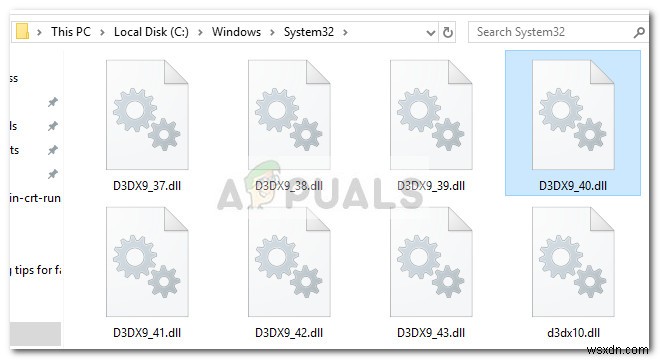 수정:d3dx9_40.dll이 없거나 Windows에서 실행되도록 설계되지 않았습니다. 
