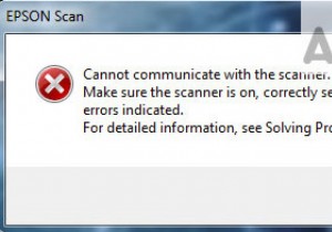 수정:Epson Scan이 스캐너와 통신할 수 없음