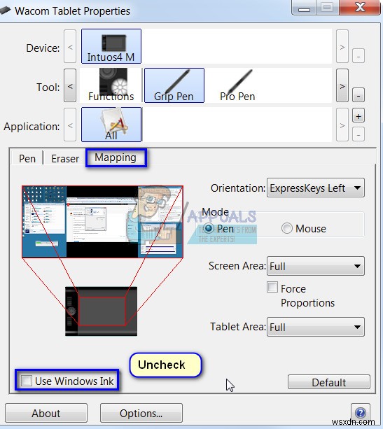 수정:Wacom 펜이 작동하지 않음 