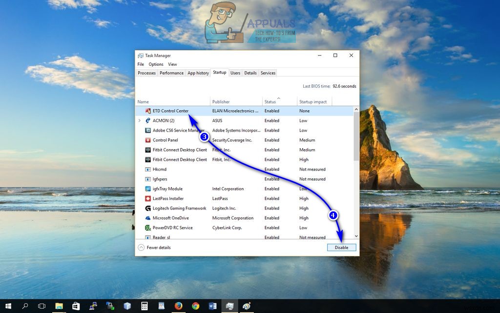 터치패드 Windows 10을 끄는 방법 