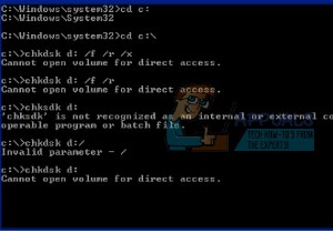 해결 방법: CHKDSK  직접 액세스를 위해 볼륨을 열 수 없습니다  오류 수정