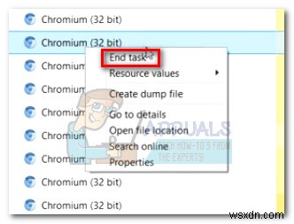 수정:Chromium이 제거되지 않음 