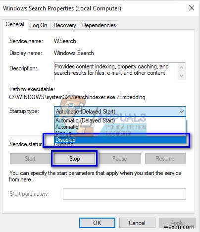 수정:SearchProtocolHost.exe 높은 CPU 사용량