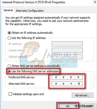 수정:Windows가 장치 또는 리소스(기본 DNS 서버)와 통신할 수 없음