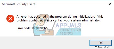 수정:Windows 업데이트 오류 코드 0x800706b5 