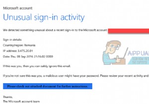 수정:Microsoft 계정 비정상적인 로그인 활동 