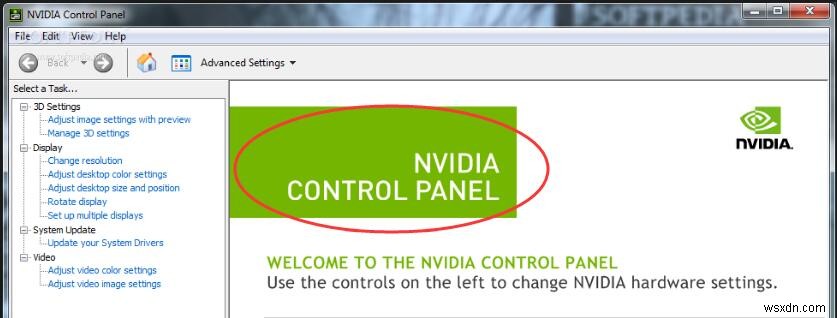 수정:Nvidia 제어판이 열리지 않음 