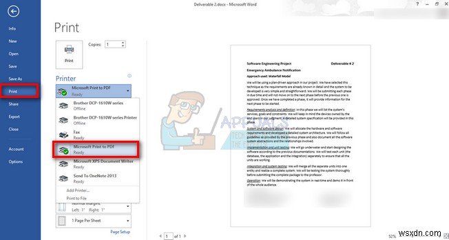 PDF에 Microsoft Print를 추가하거나 제거하는 방법 