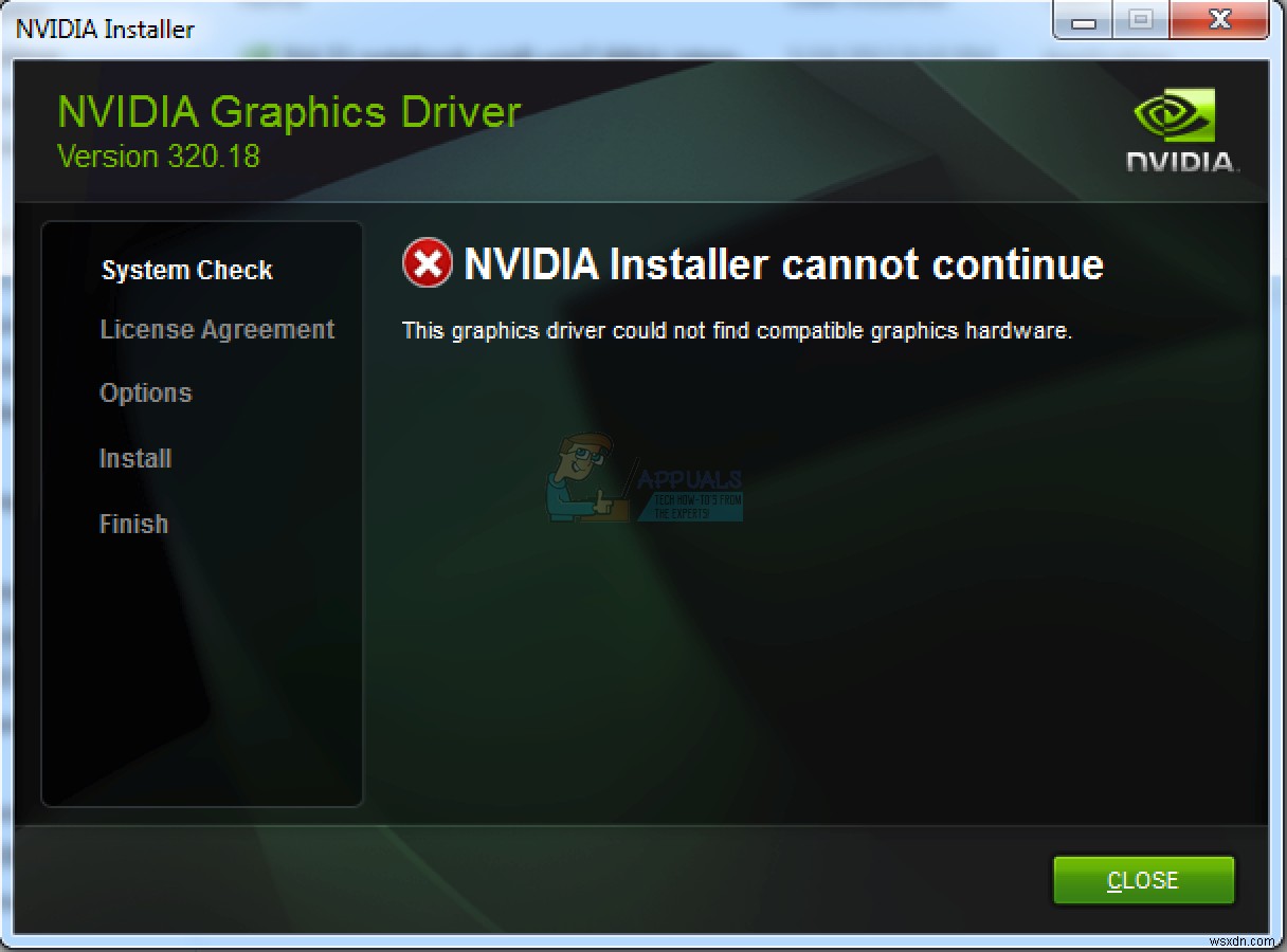 수정:NVIDIA Geforce Experience 설치 프로그램 실패 