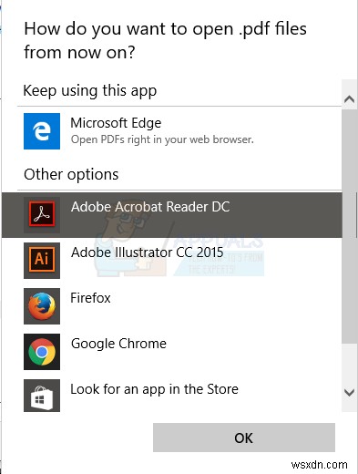 Windows 10에서 Edge PDF 뷰어를 비활성화하는 방법 