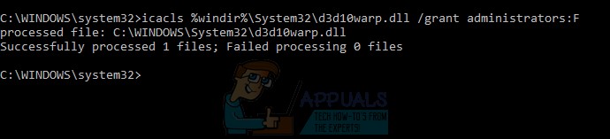 손상된 D3D10Warp.dll 파일을 수정하는 방법 