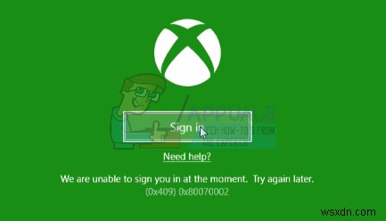 Xbox 앱 로그인 오류(0x409) 0x80070002를 수정하는 방법 