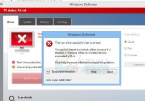 FIX:Windows Defender 오류 서비스를 시작할 수 없음 오류 코드:0x80070422 