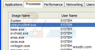 CSISYNCCLIENT.EXE로 높은 CPU 사용량을 수정하는 방법 