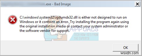 FIX: (응용 프로그램 이름).exe - 잘못된 이미지 가 Windows에서 실행되도록 설계되지 않았거나 오류가 포함되어 있습니다. 