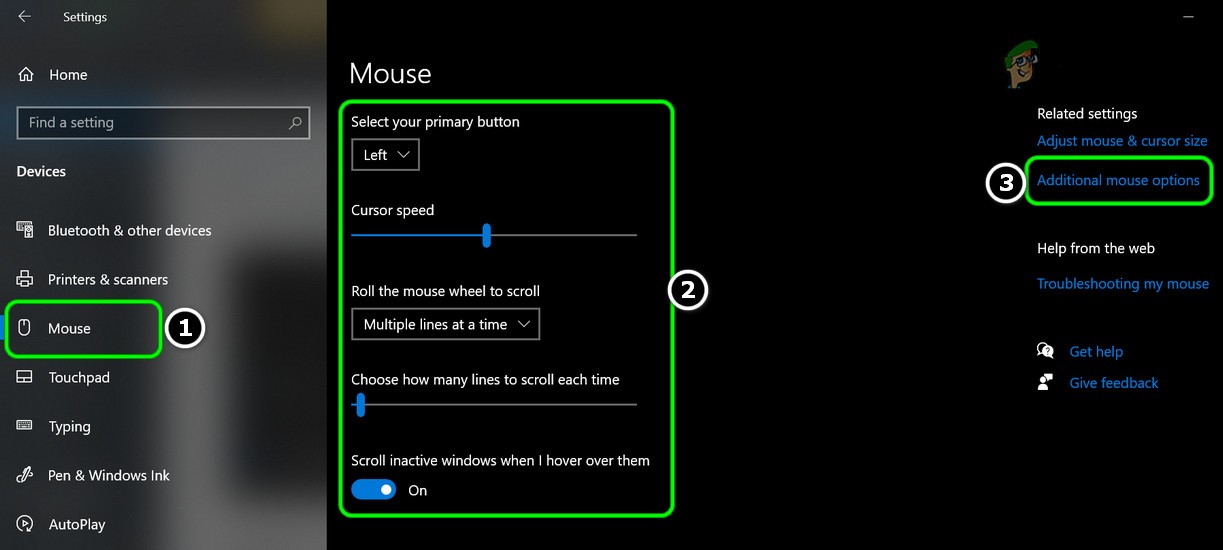 해결:Windows 10에서 마우스 설정이 자체적으로 재설정됨 