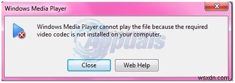 FIX:Windows Media Player에서 .mov 파일을 재생할 수 없음 
