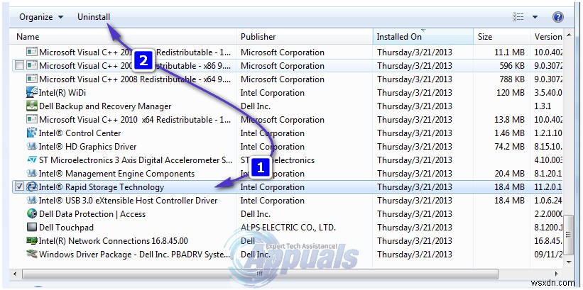 수정:IAStorDataSvc의 높은 CPU 사용량 