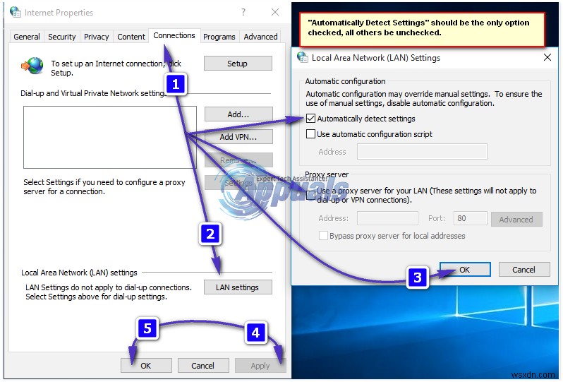 수정:Windows 10에서 프록시 서버에 연결할 수 없음 