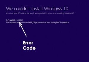 수정:Windows 10 오류 C1900101 – 0x20017 