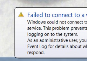 수정:Windows 서비스에 연결하지 못했습니다. 