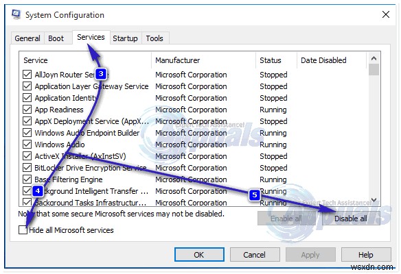 수정:Windows 서비스에 연결하지 못했습니다. 