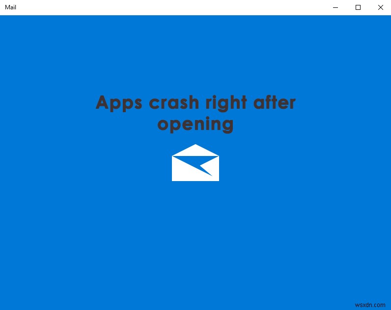 수정:Windows 10 메일 및 일정 앱 충돌 